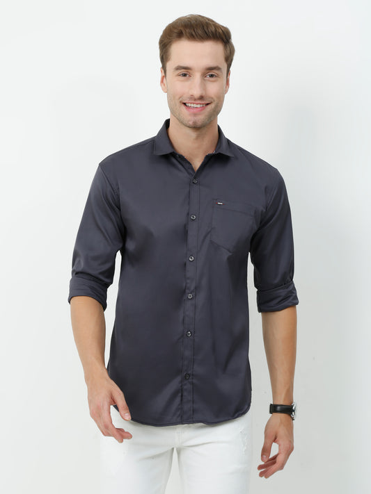 Onfire Satin Dark Grey Shirt