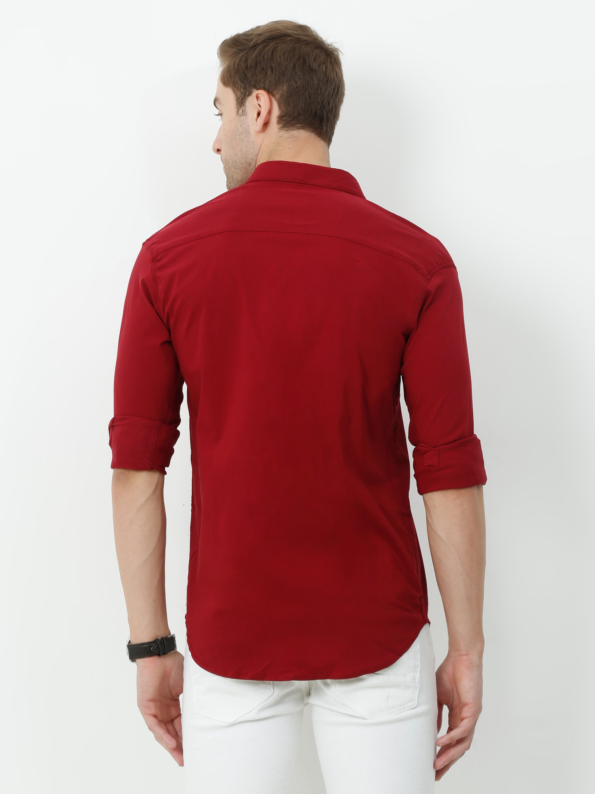 Onfire Designer Maroon Shirt