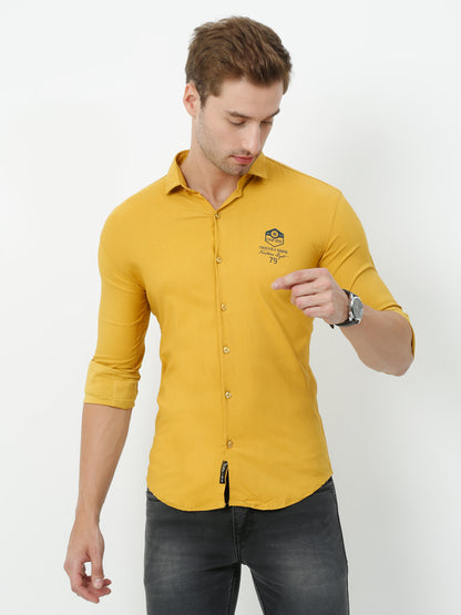 Onfire Designer Mustard Yellow Shirt