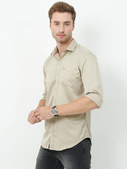 Onfire plain shirt - Biege