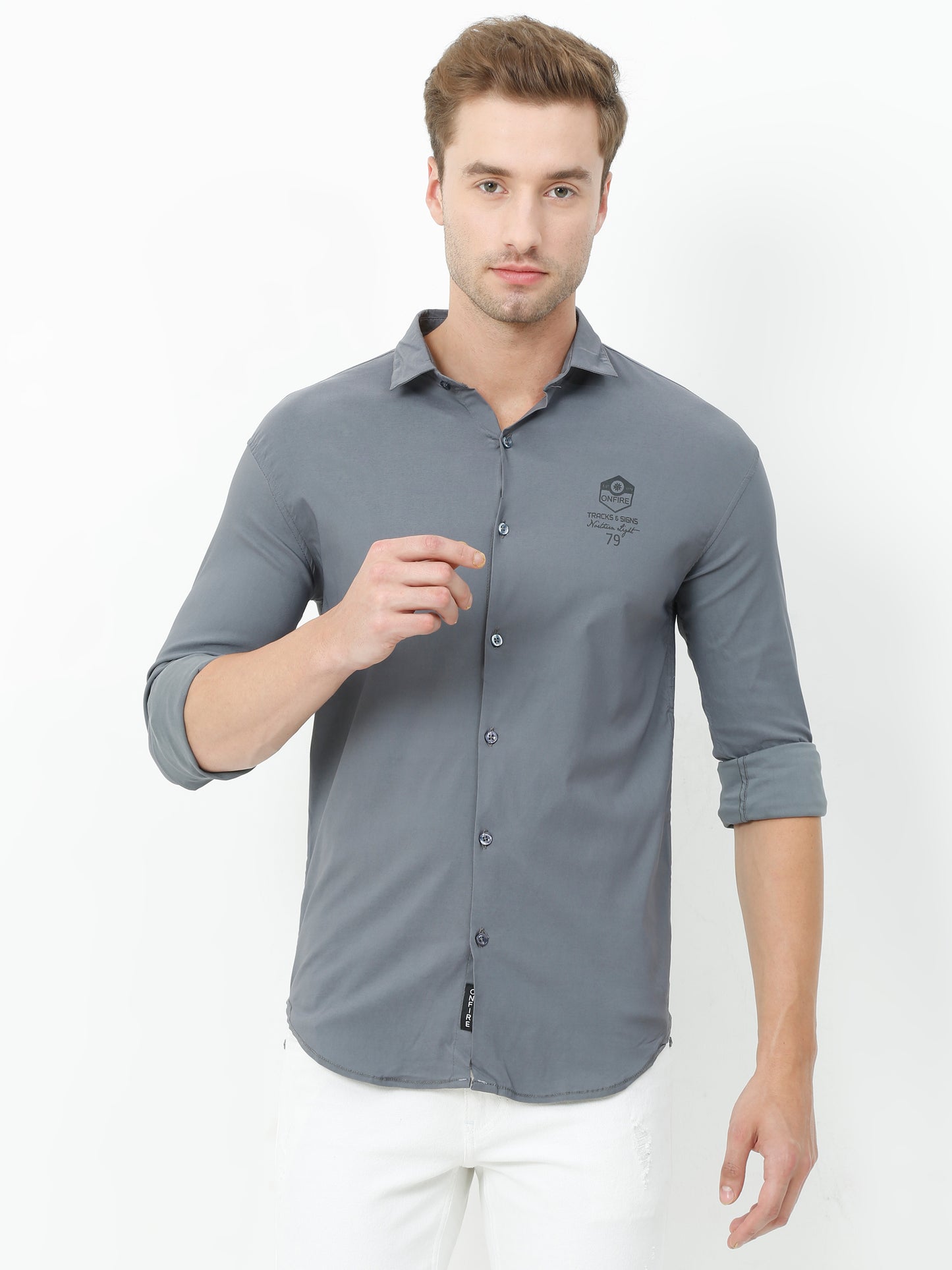 Onfire Designer Grey Shirt