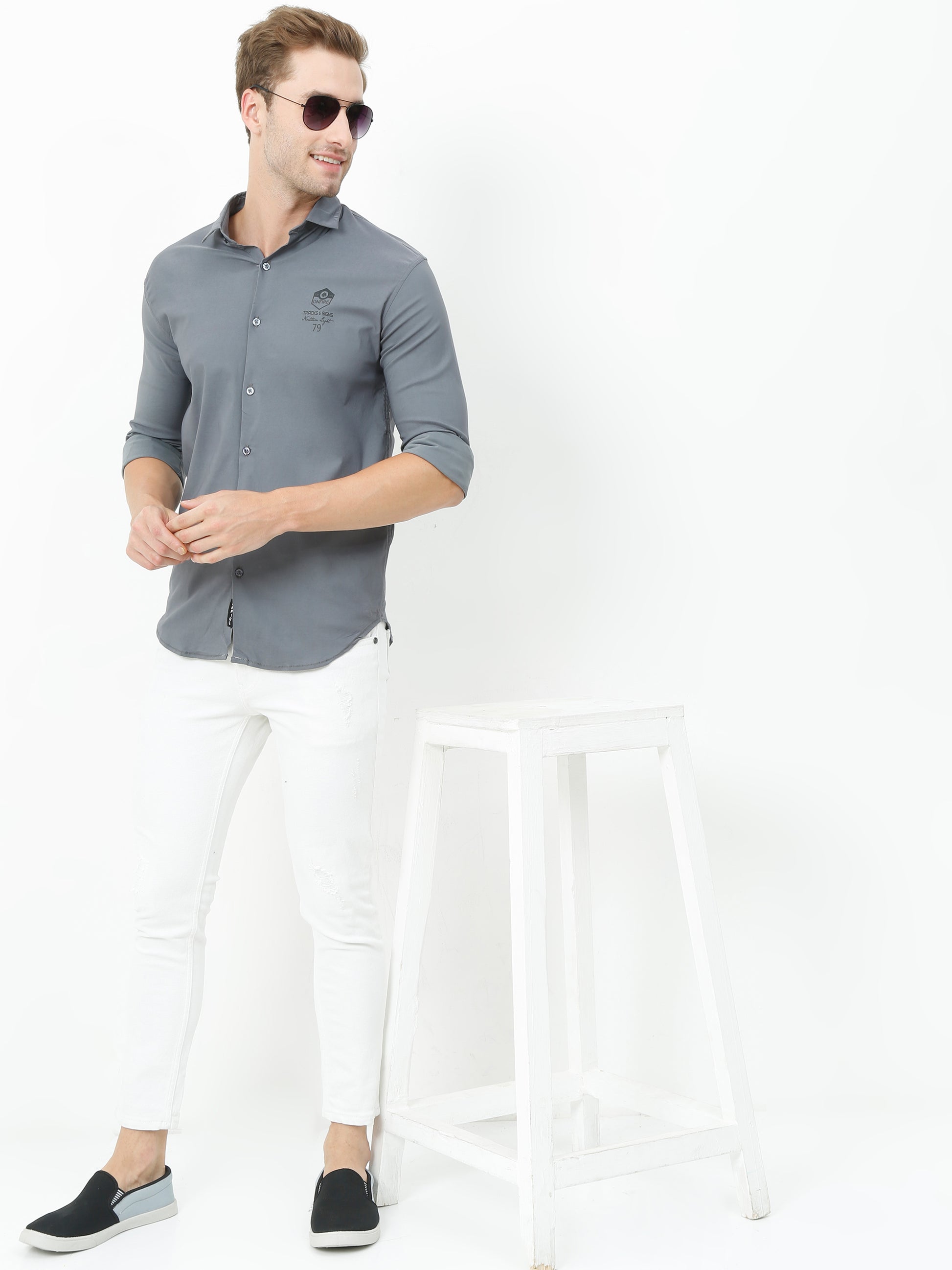 Onfire Designer Grey Shirt